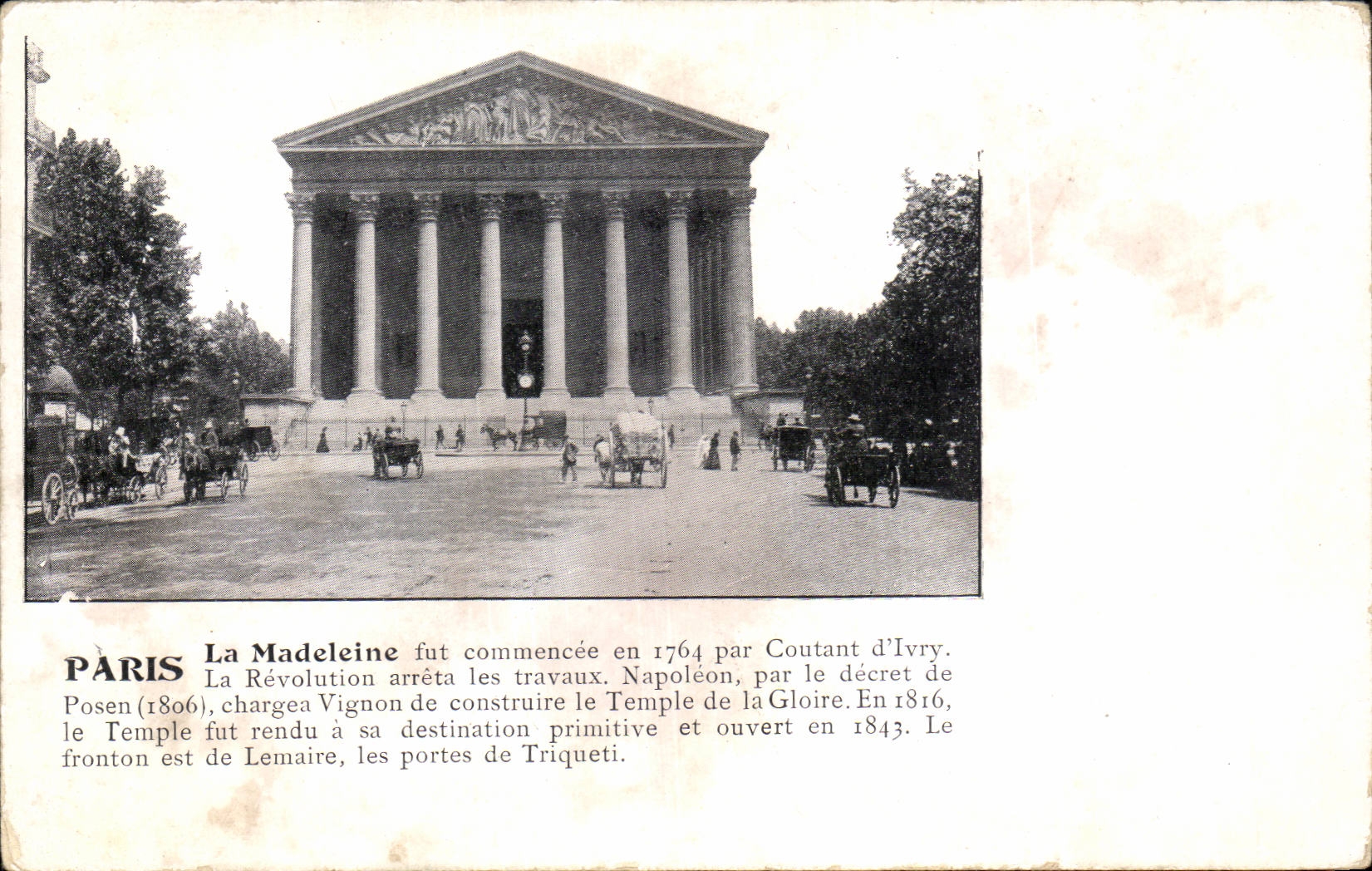 Paris CPA the Madeleine