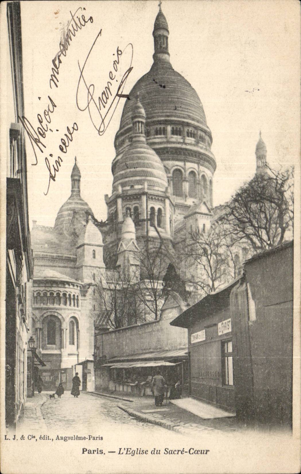 Paris CPA Eglise du Sacre Coeur Montmartre