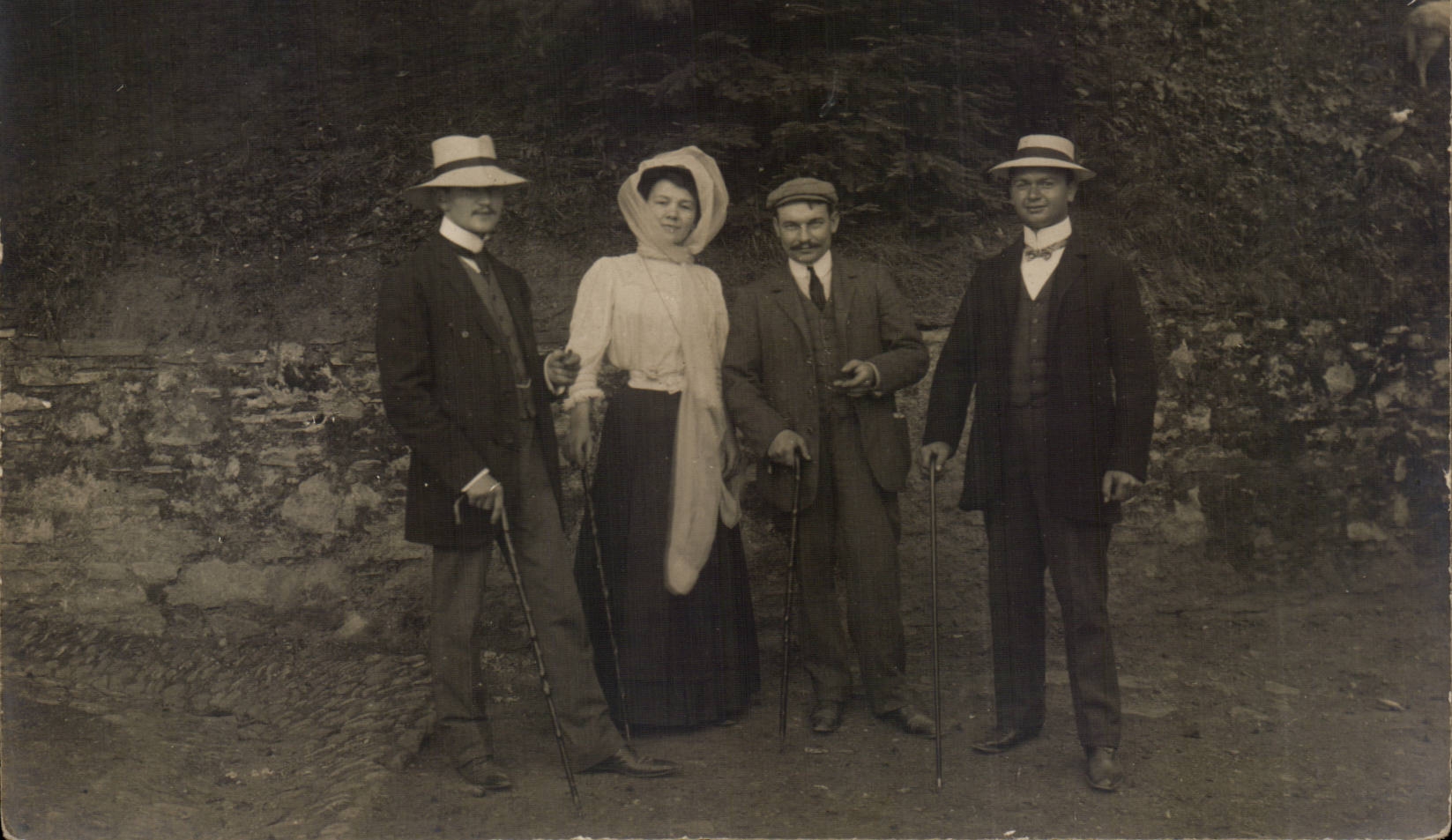 CPA wirkliche Foto Luchon 13 August 1908-Wanderer