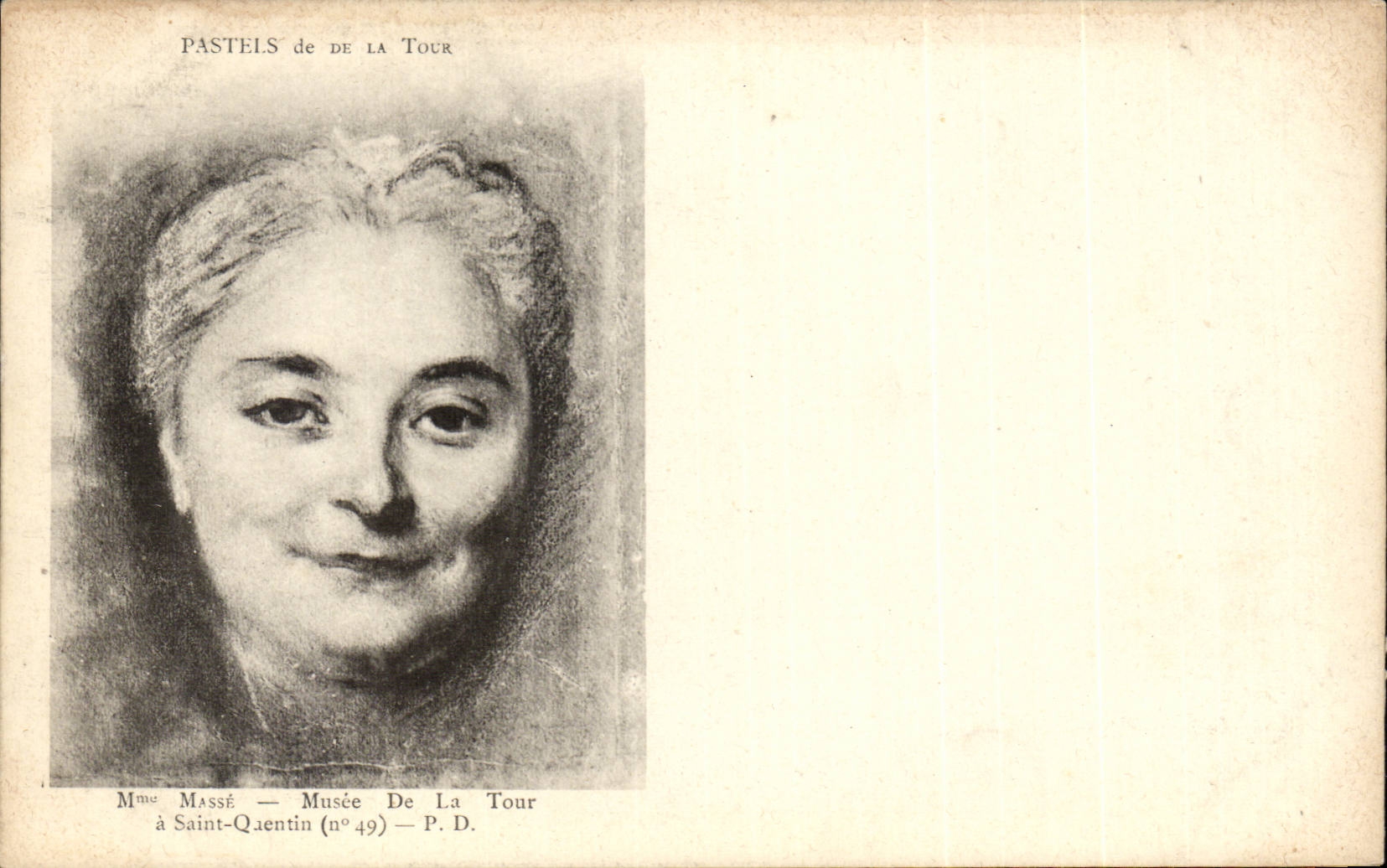 CPA Pastels de la Tour Mme masse Musee de la Tour a Saint Quentin