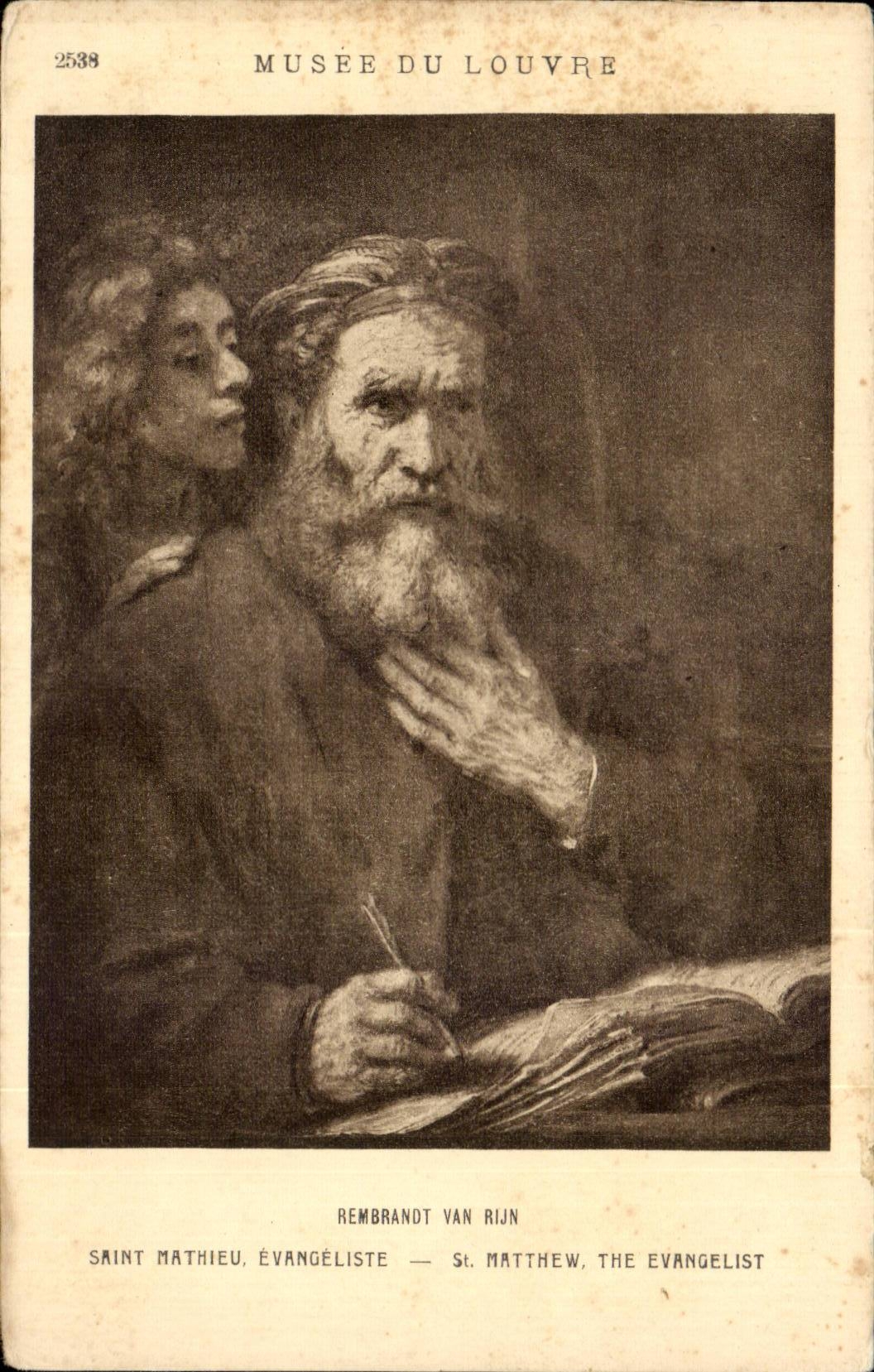 CPA Paris Museum of the Louvre Rembrandt Van Rijn Saint Mathieu the evangelist