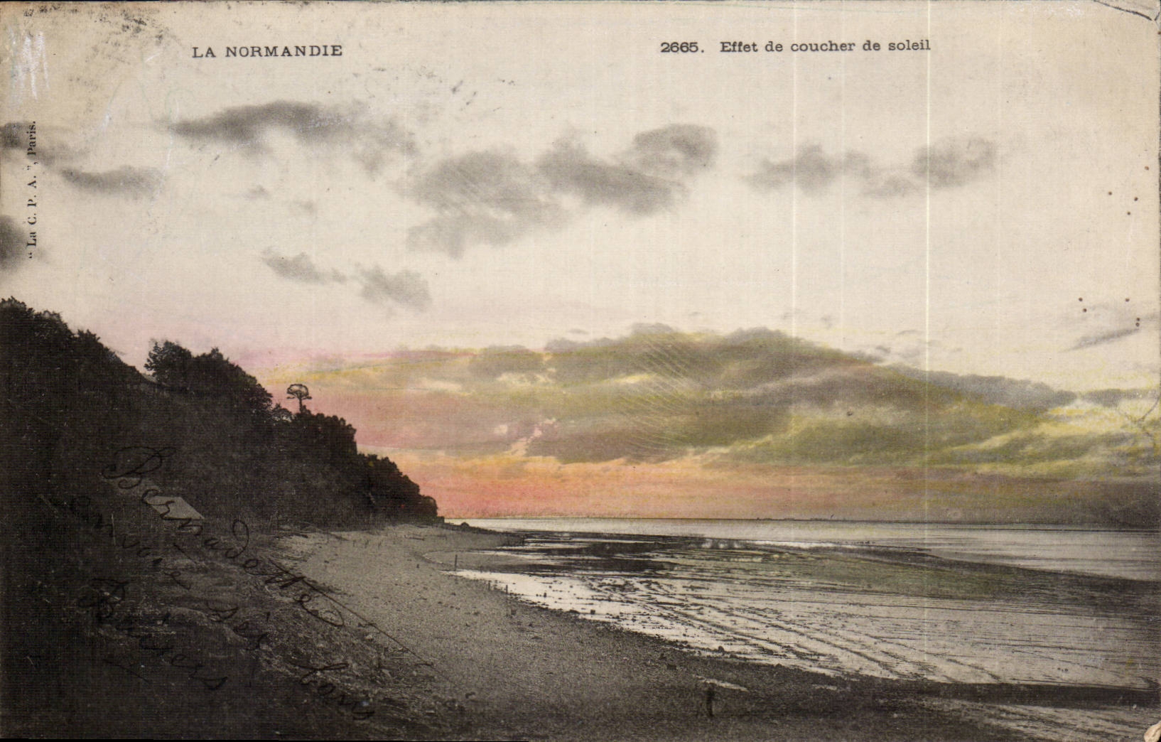 CPA La Normandie Effet de coucher de soleil