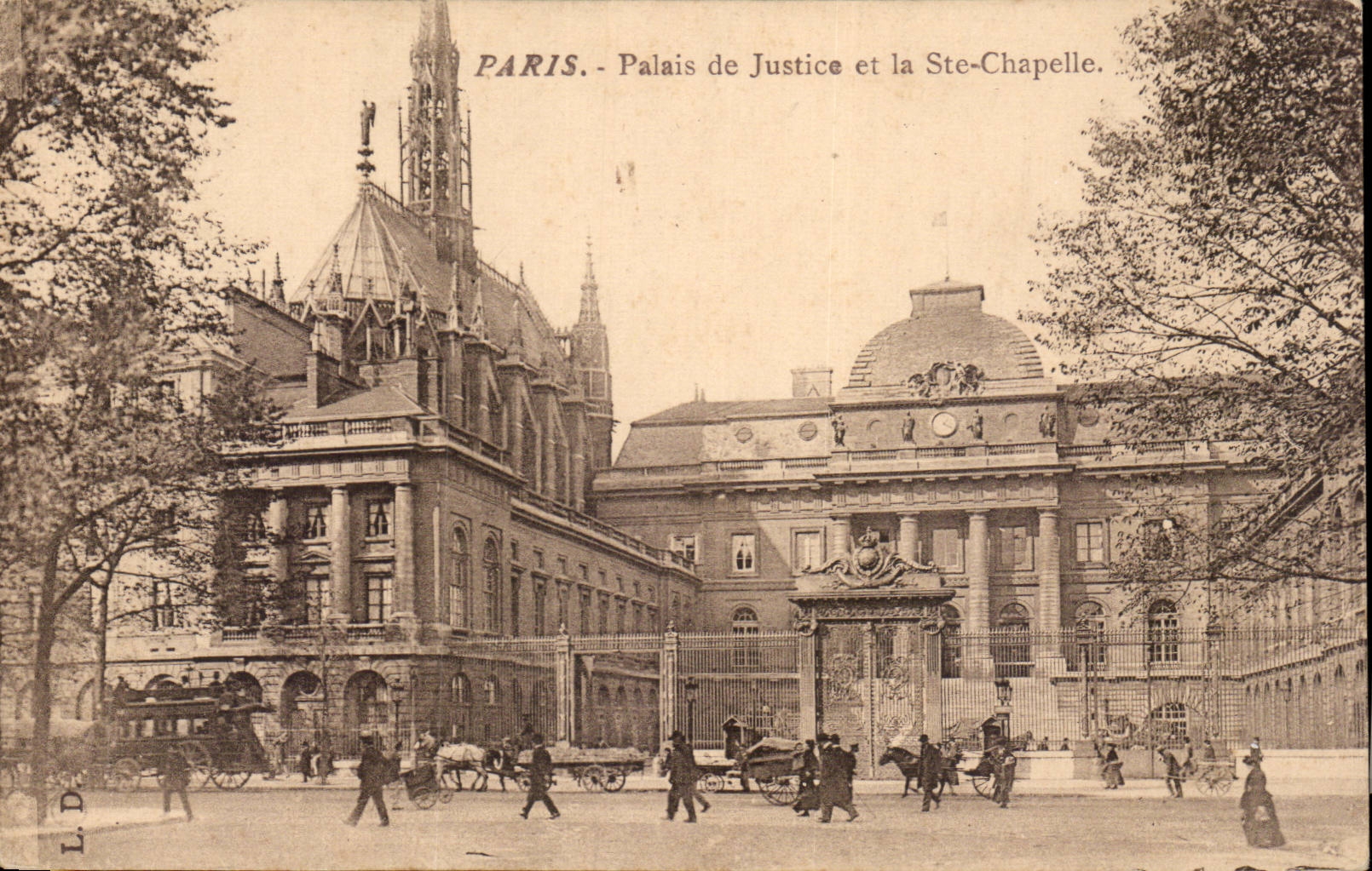 Paris CPA Palais de justice et la Sainte chapelle