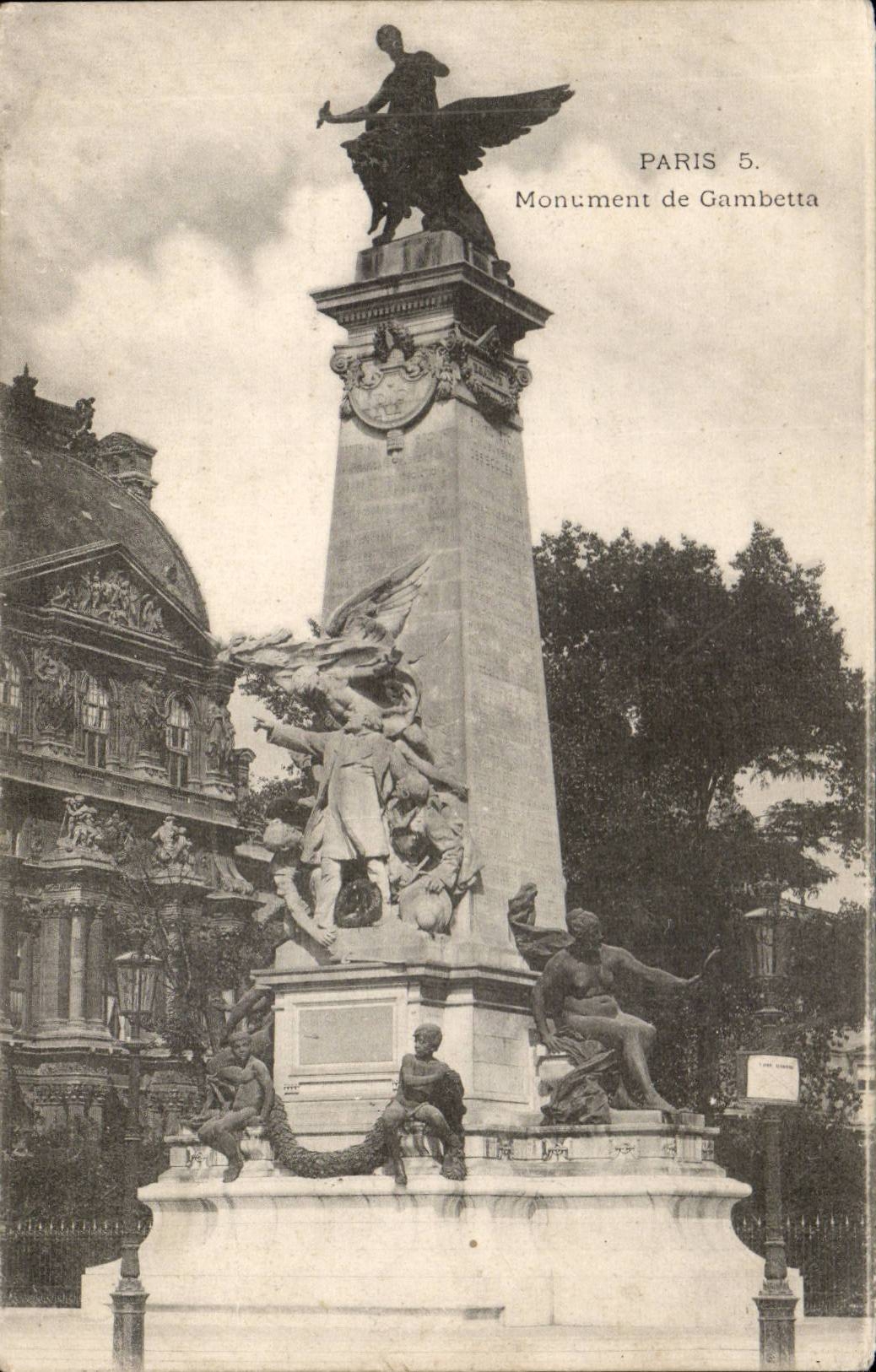 Paris CPA Monument de Gambetta