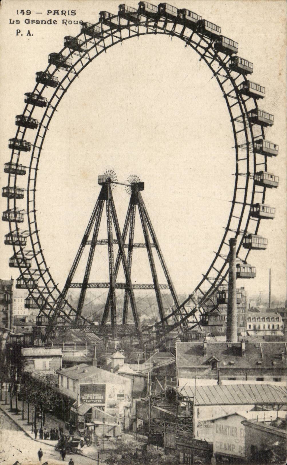 Paris CPA the large wheel