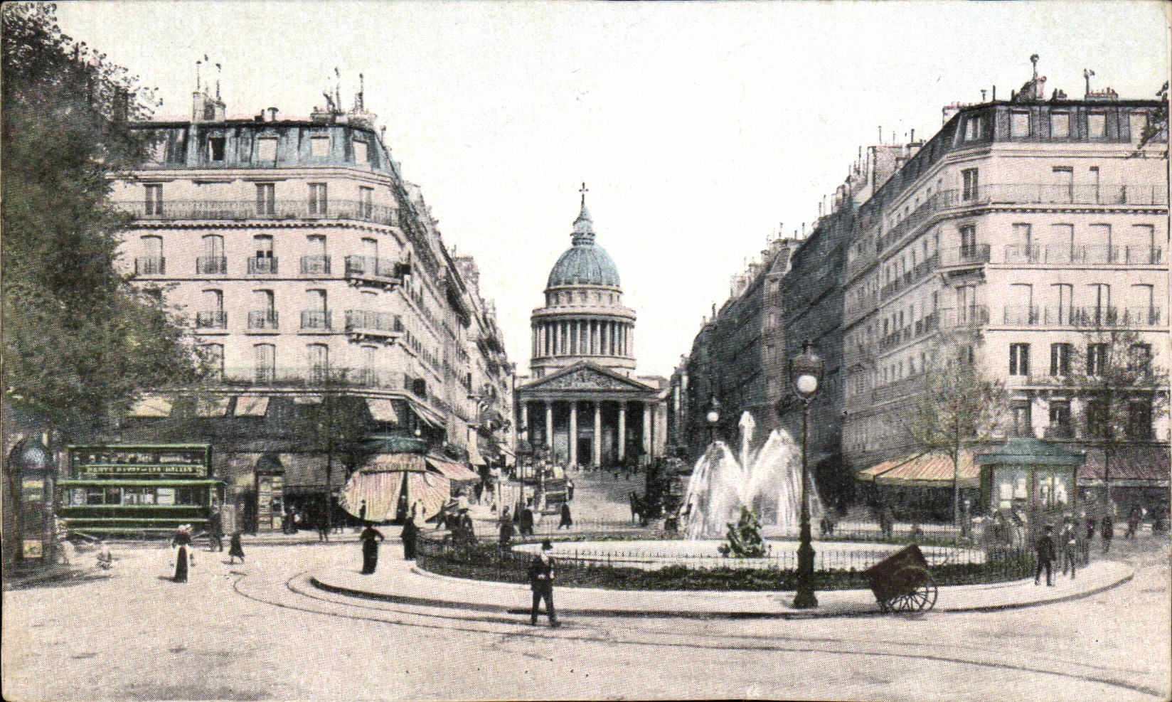 Paris CPA the street Soufflot and the Pantheon