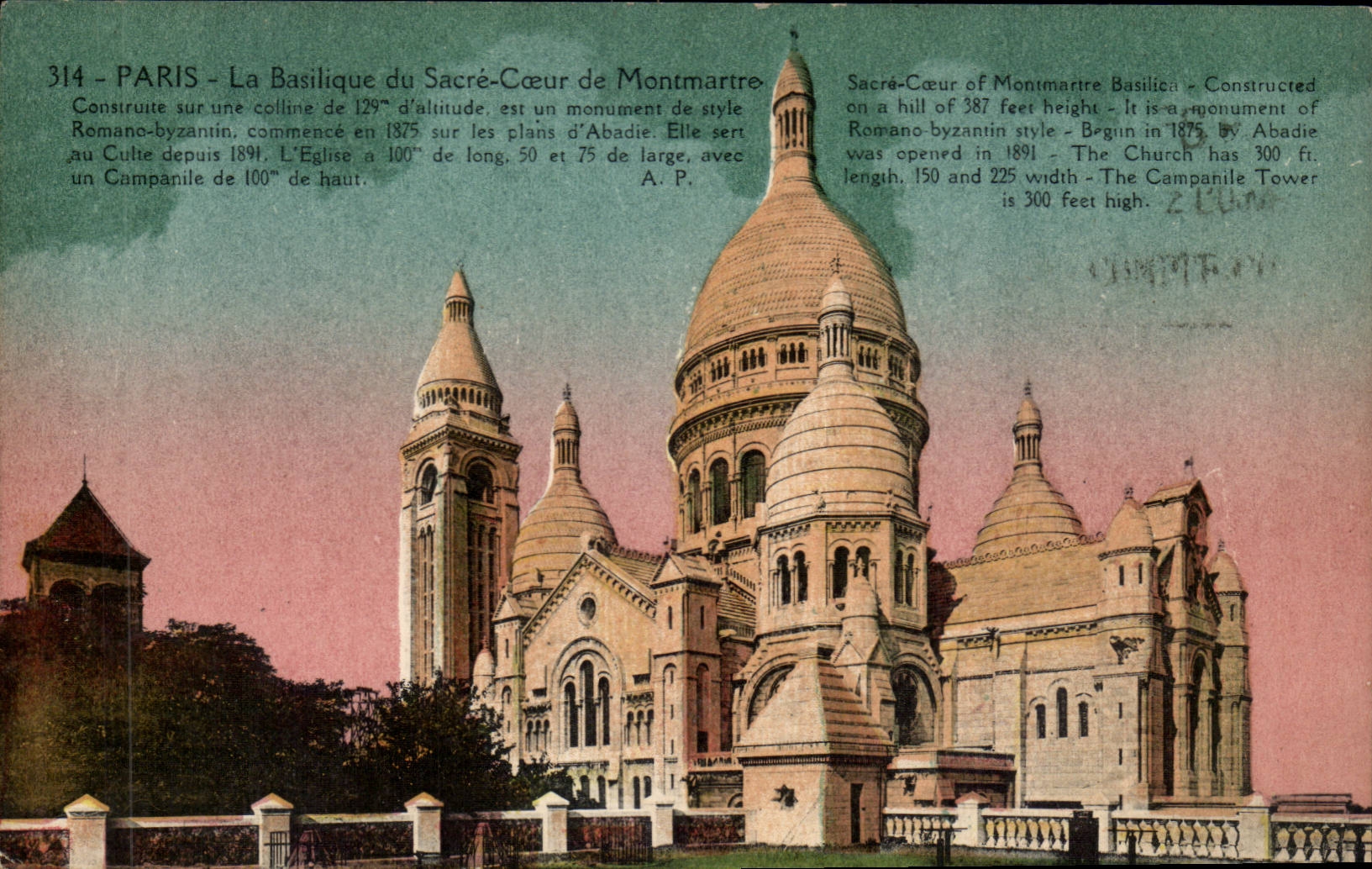 Paris CPA Basilique Sacre Coeur montmartre