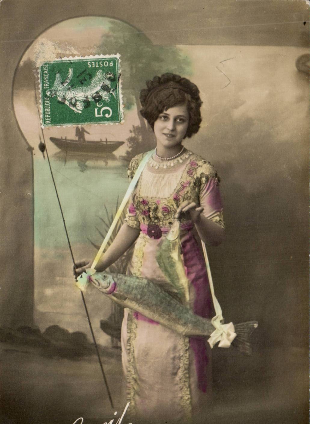 CPA Fantasy Woman Poisson April 1st