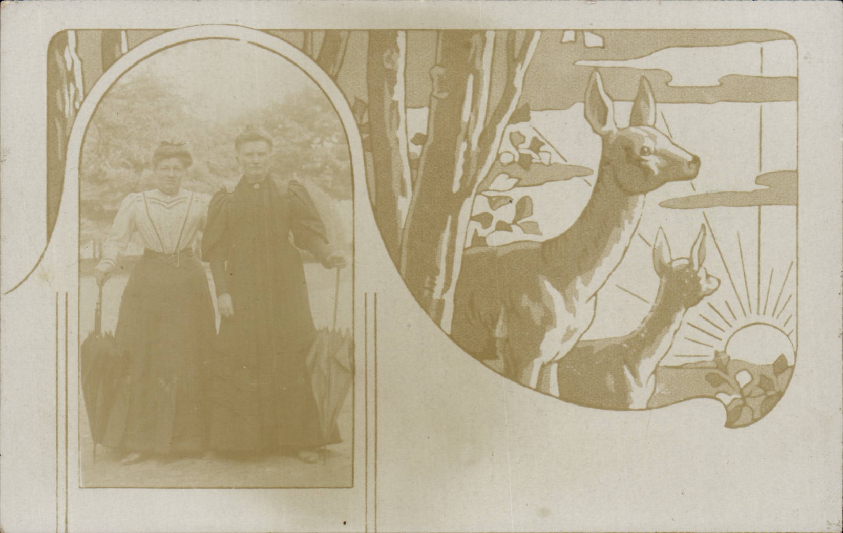 CPA Phantasie-Frauen-Hinterfolklore-Kostum