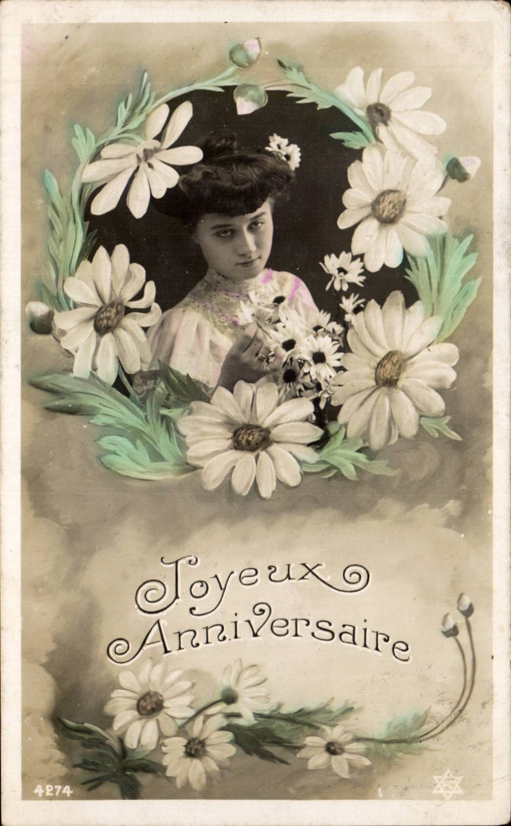 CPA Fantasy Happy Woman Birthday