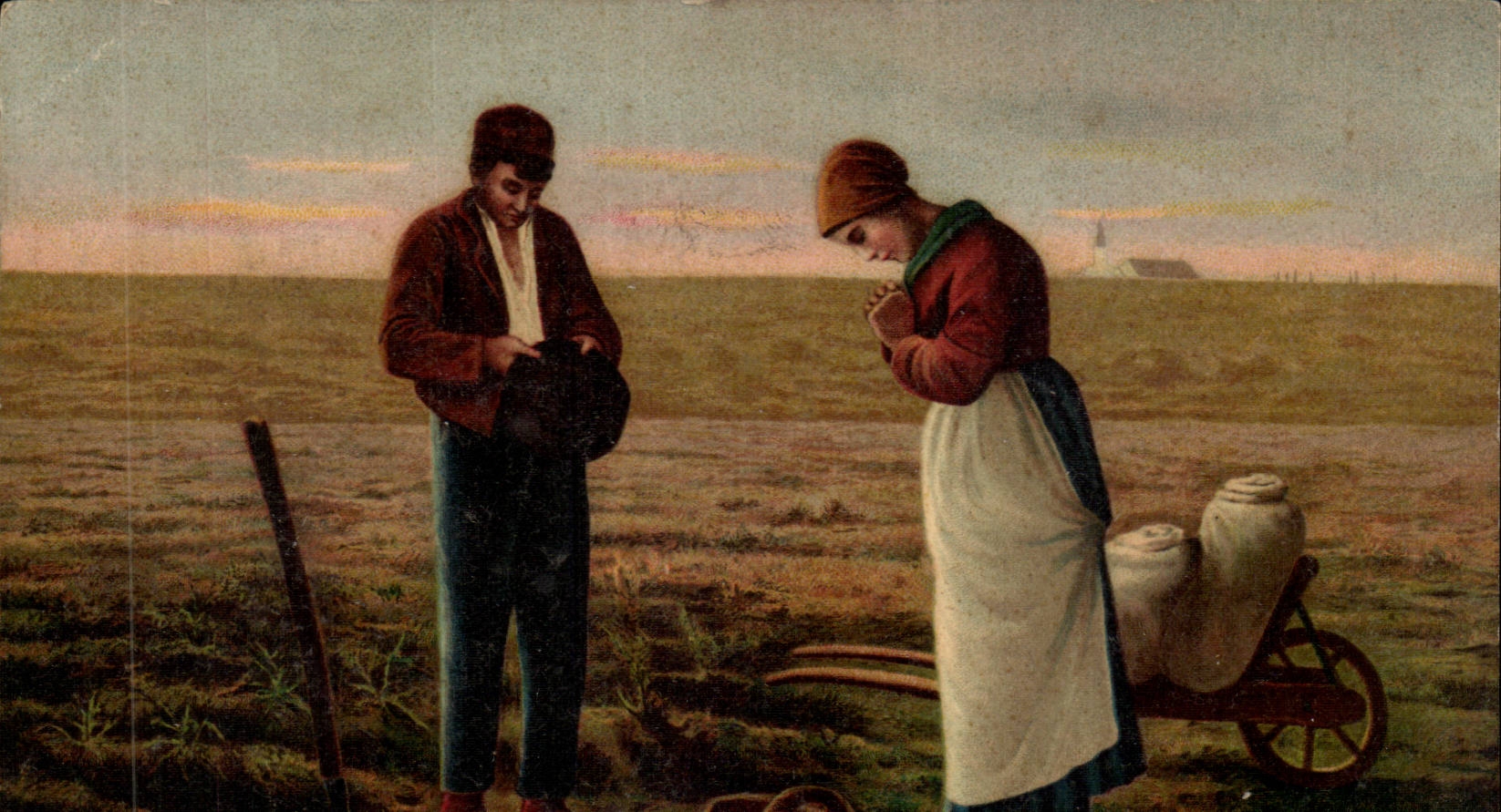 CPA Fantaisie paysans