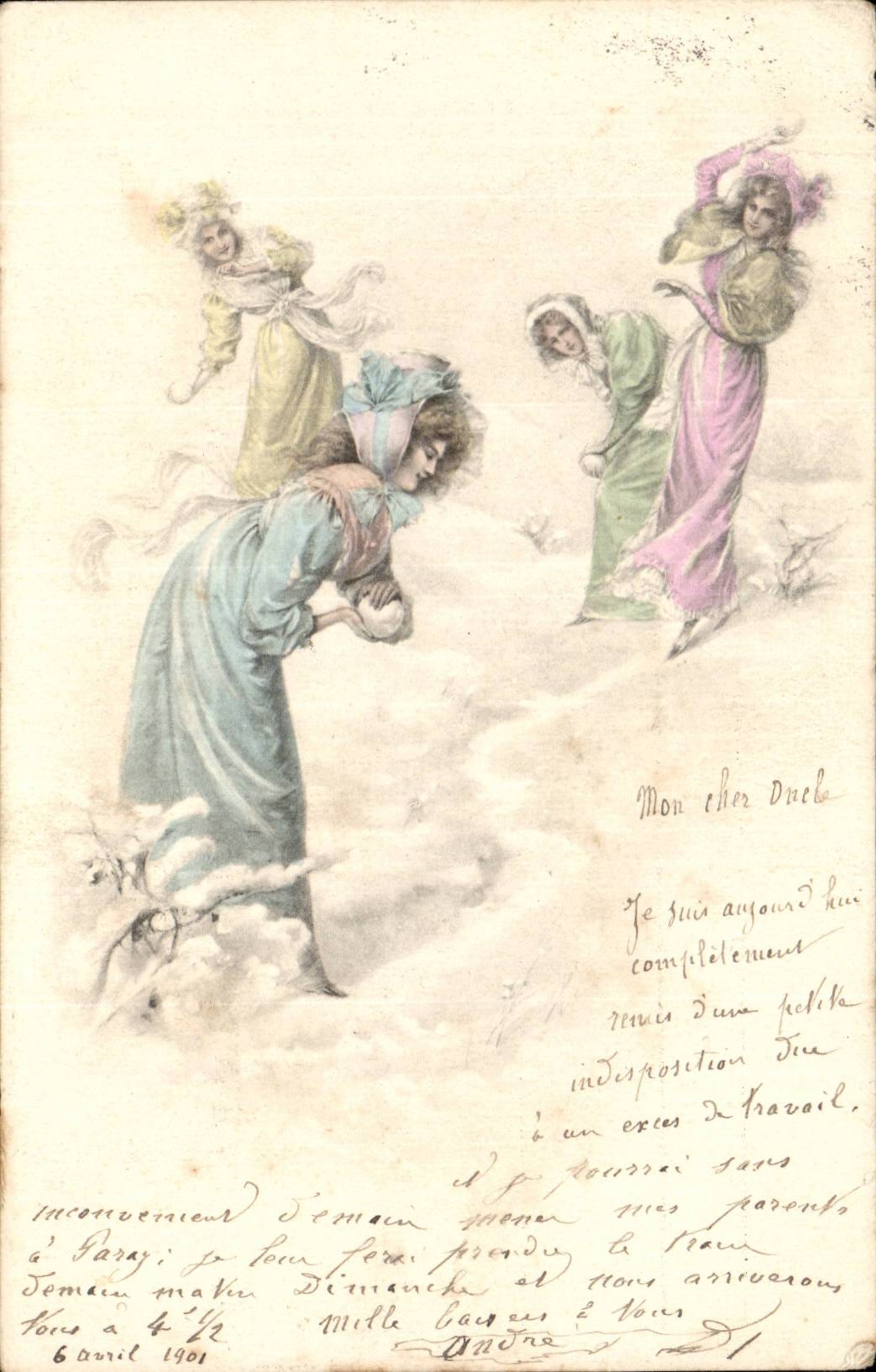 CPA Fantasy Women playing snowballs