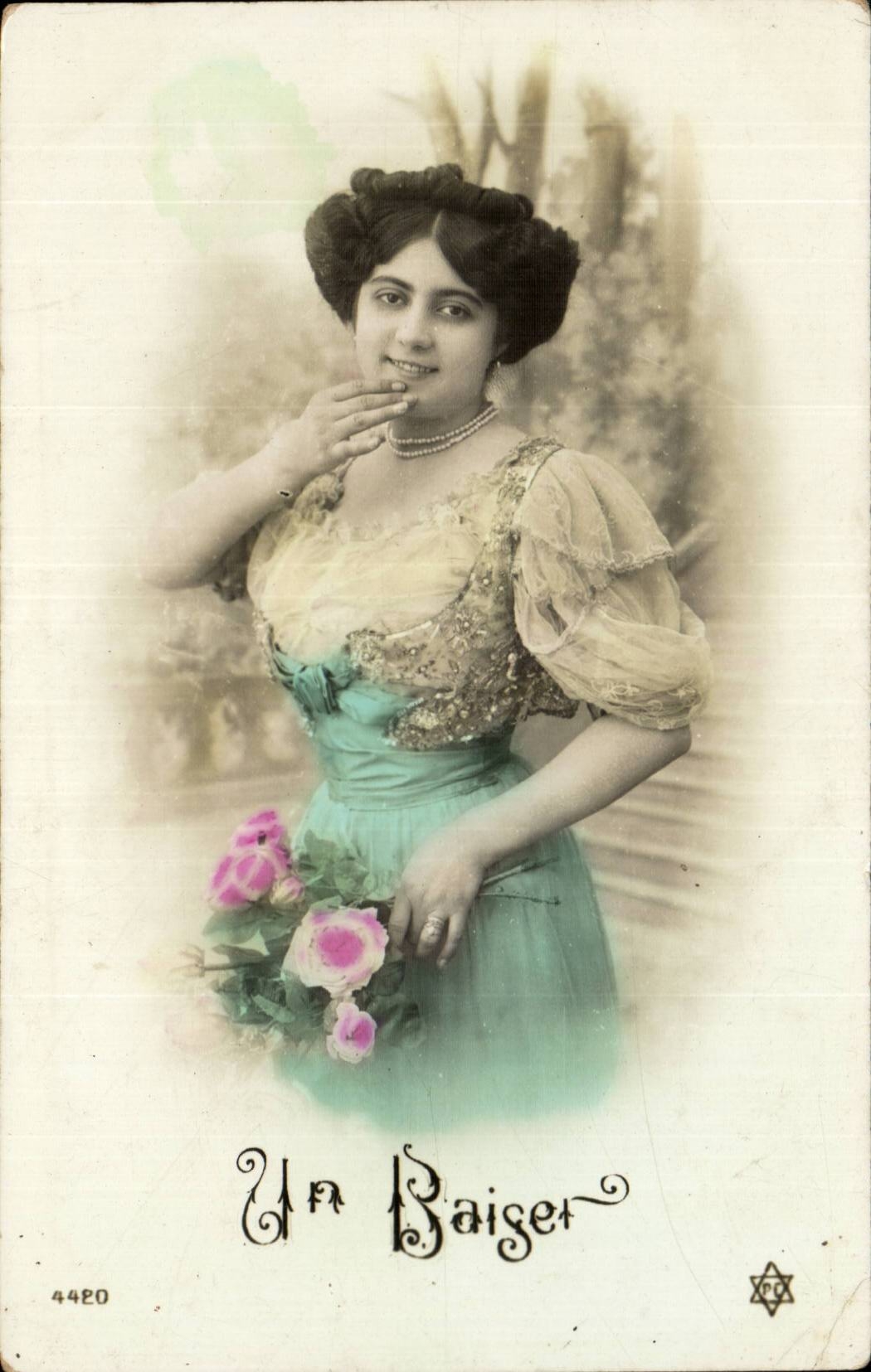 CPA Fantasy Woman a kiss