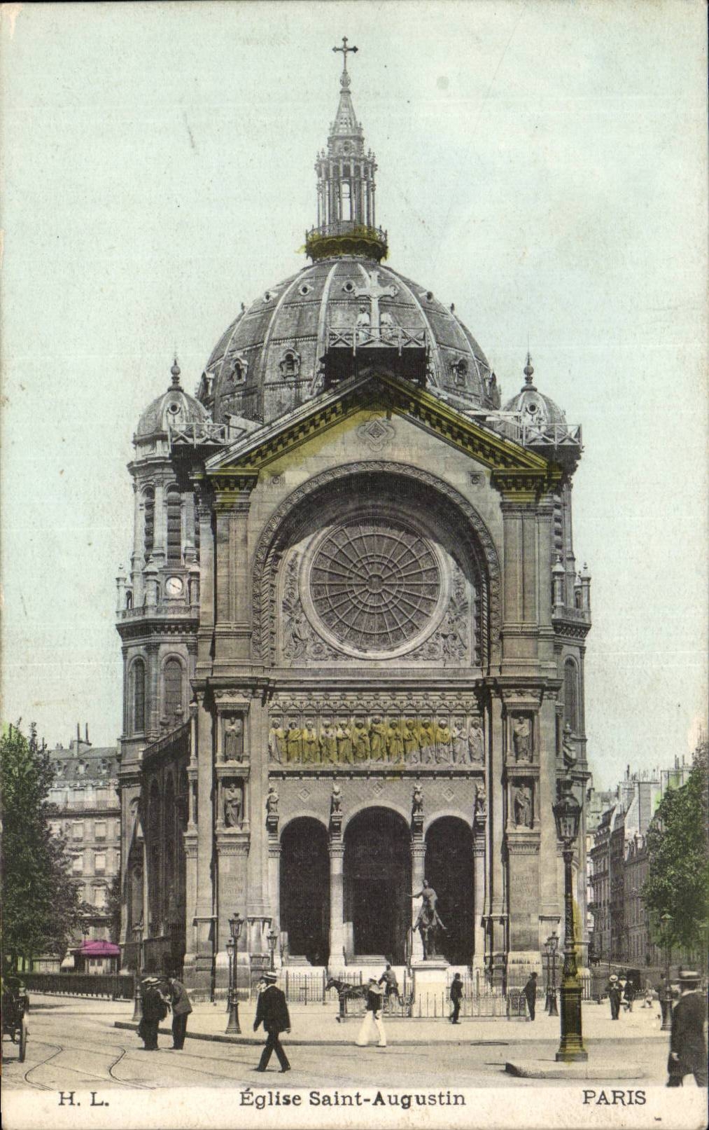 Paris CPA Church Saint Augustin