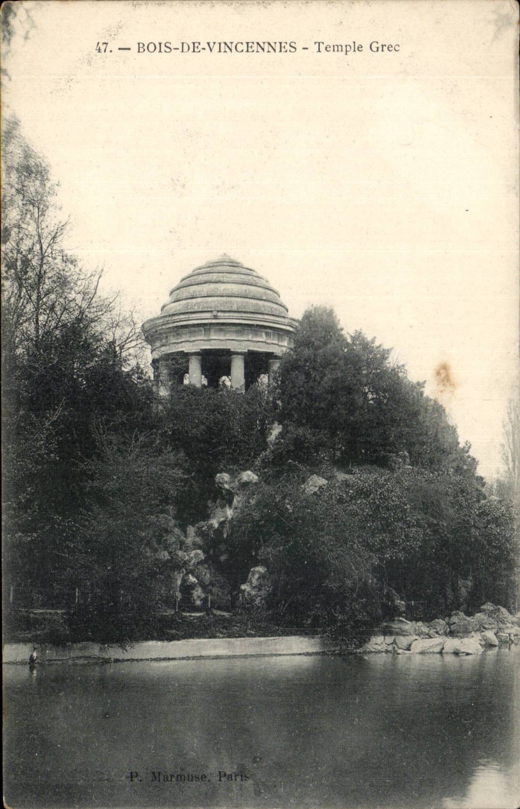 CPA Wood of Vincennes Greek Temple