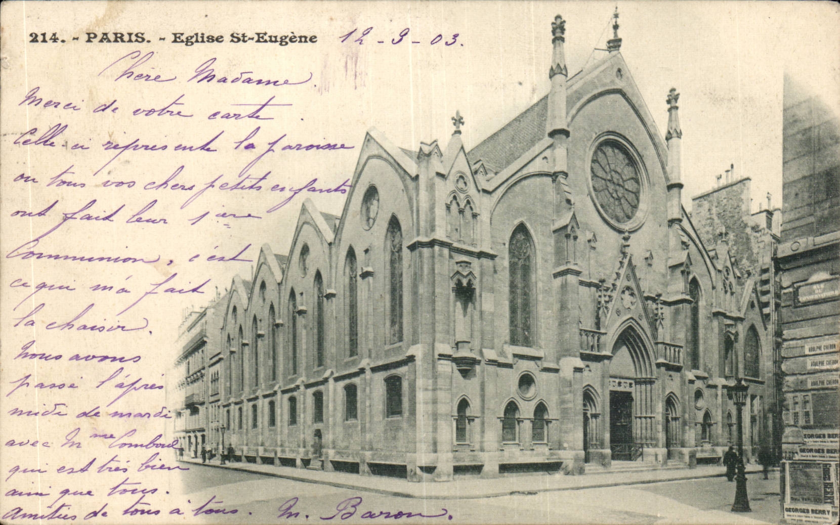 CPA Paris Eglise St Eugene