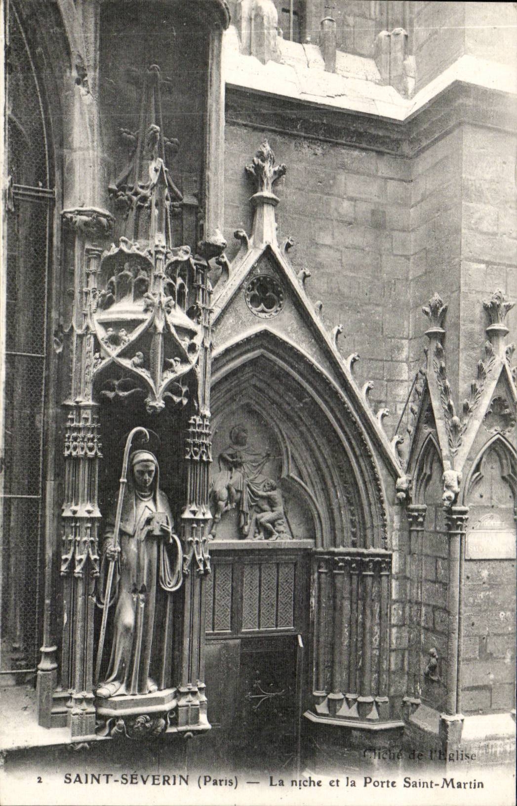 CPA Paris Saint SEverin La niche et la porte Saint Martin