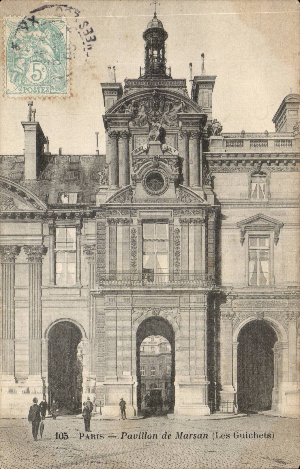 CPA Paris Pavillon de Marsan ( les guichets )