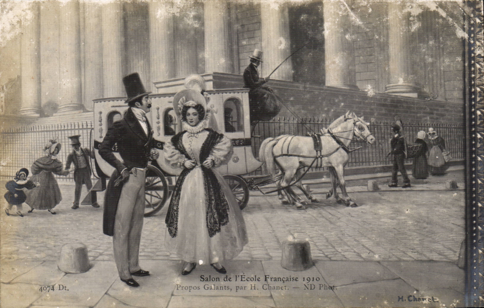 CPA SAlon de l'ecole francaise 1910 Propos galants par H Chanet 