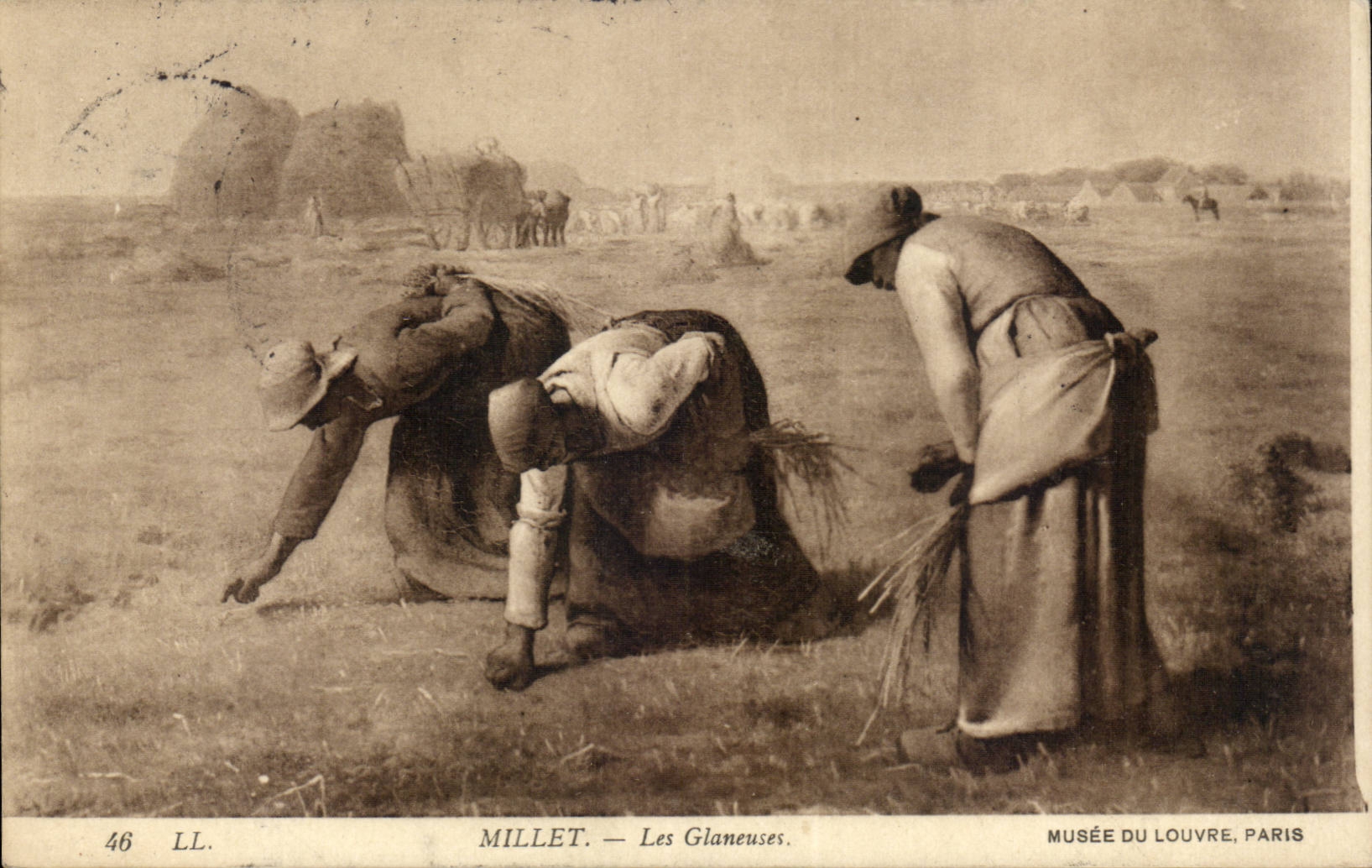 CPA Millet Les glaneuses Musee du Louvre Paris