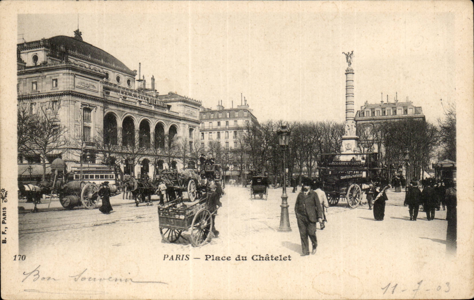 Paris CPA Place du Chatelet