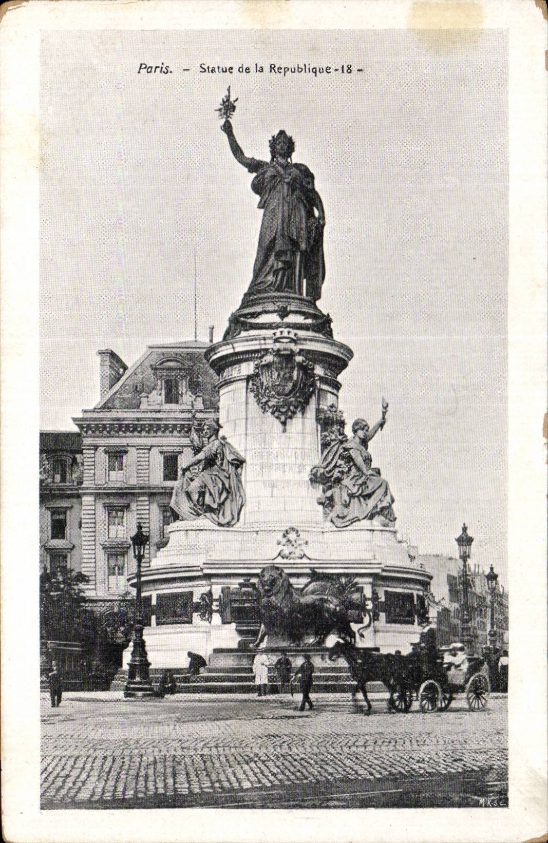 Statue Paris-CPA der Republik