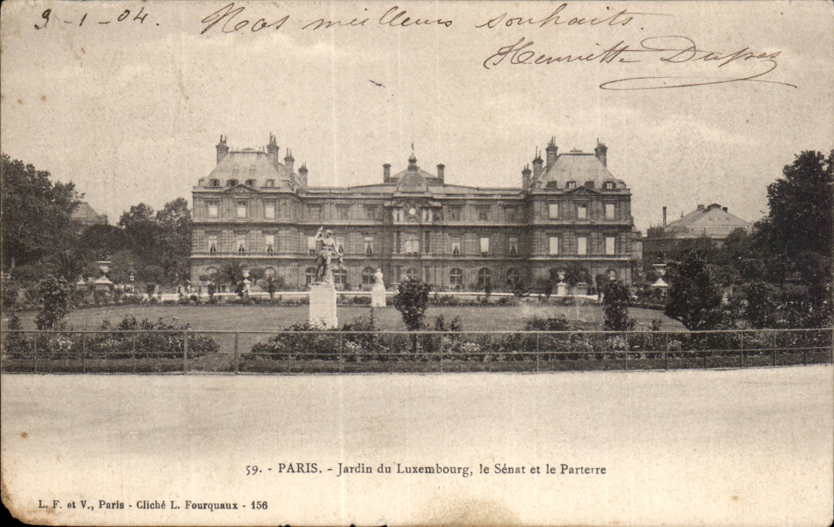 Paris CPA Garden of Luxembourg the Senate and the floor