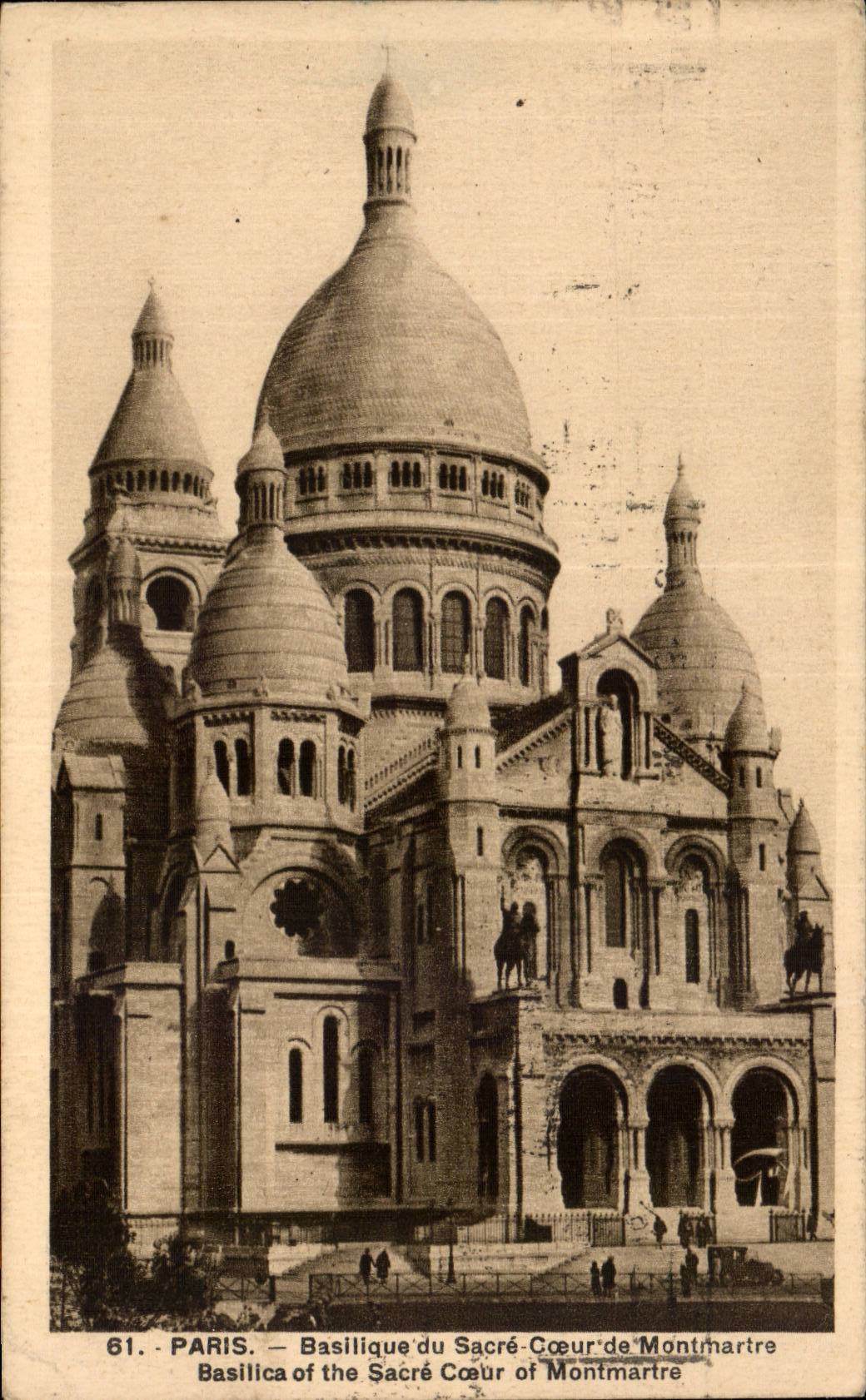 Paris CPA Basilique du Sacre Coeur de Montmatre