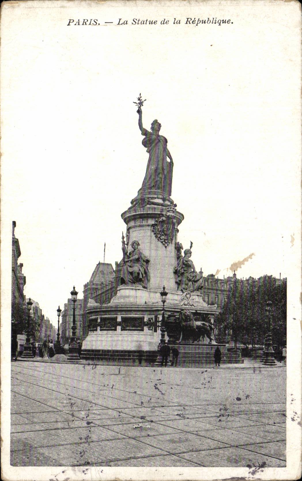 CPA Paris Statue of the Republic
