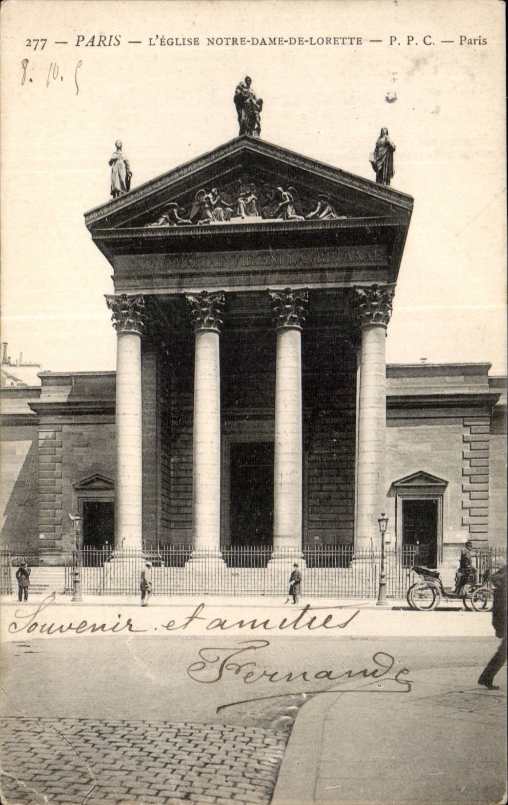 CPA Paris the church Notre Dame de Lorette