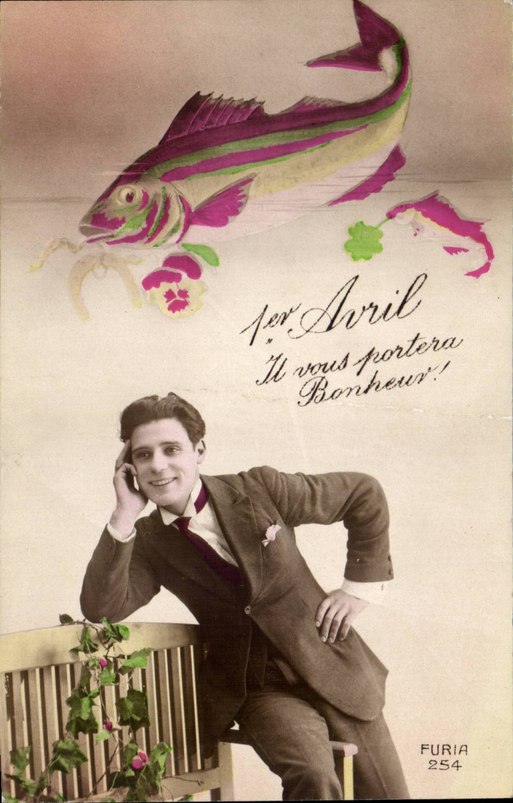 CPA Phantasie Mann Poisson 1 April