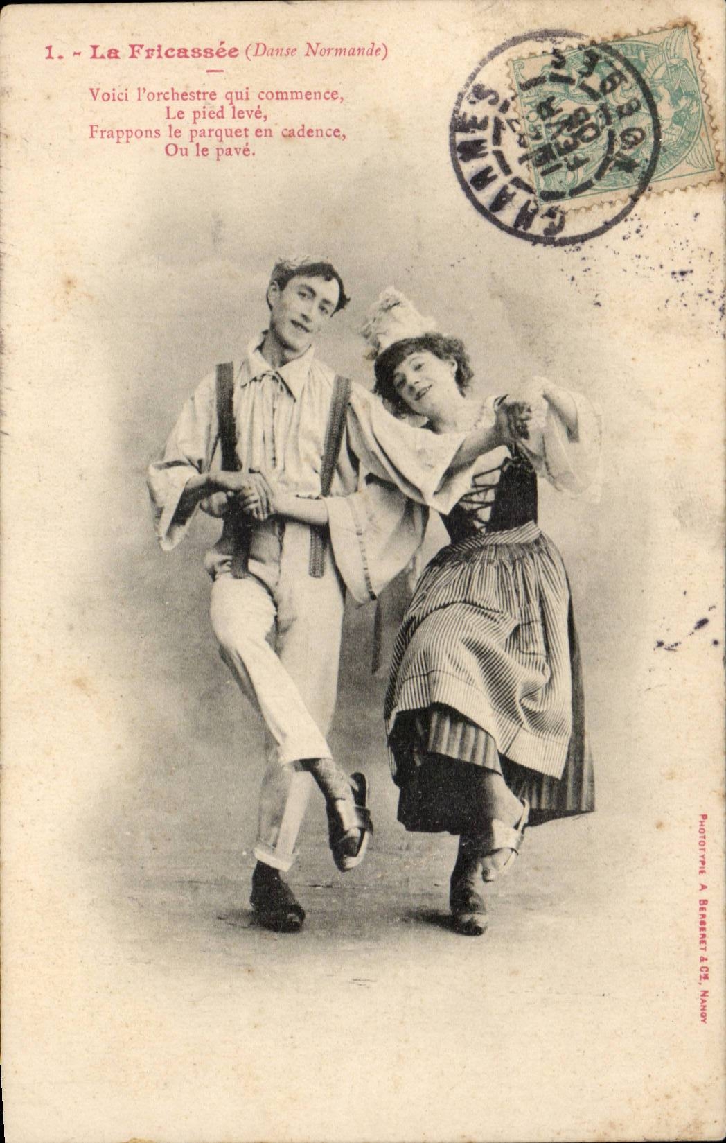 CPA Fantasy Woman the fricassee (dance Norman) folklore