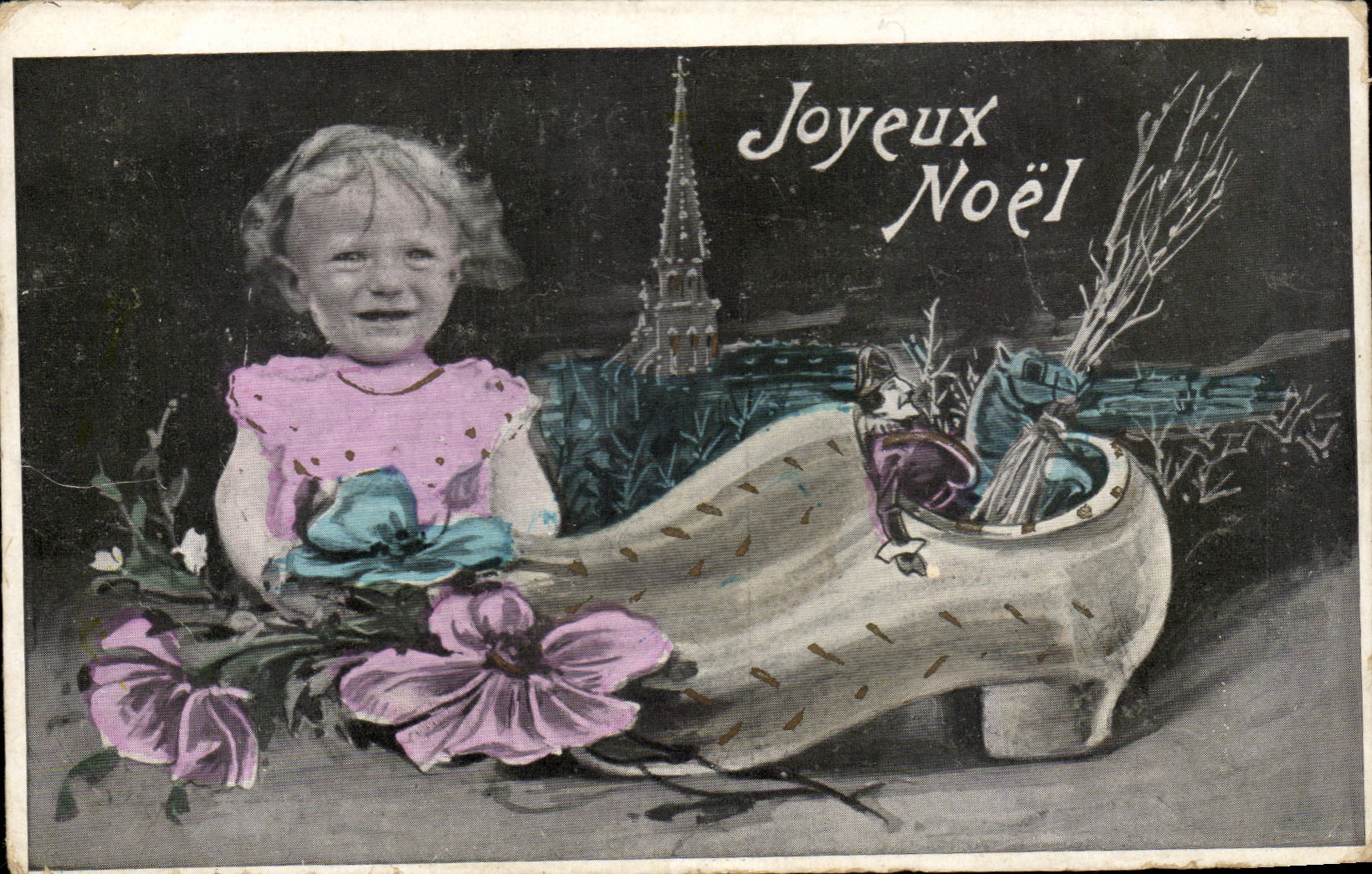 CPA Fantasy Child Merry Christmas Christmas