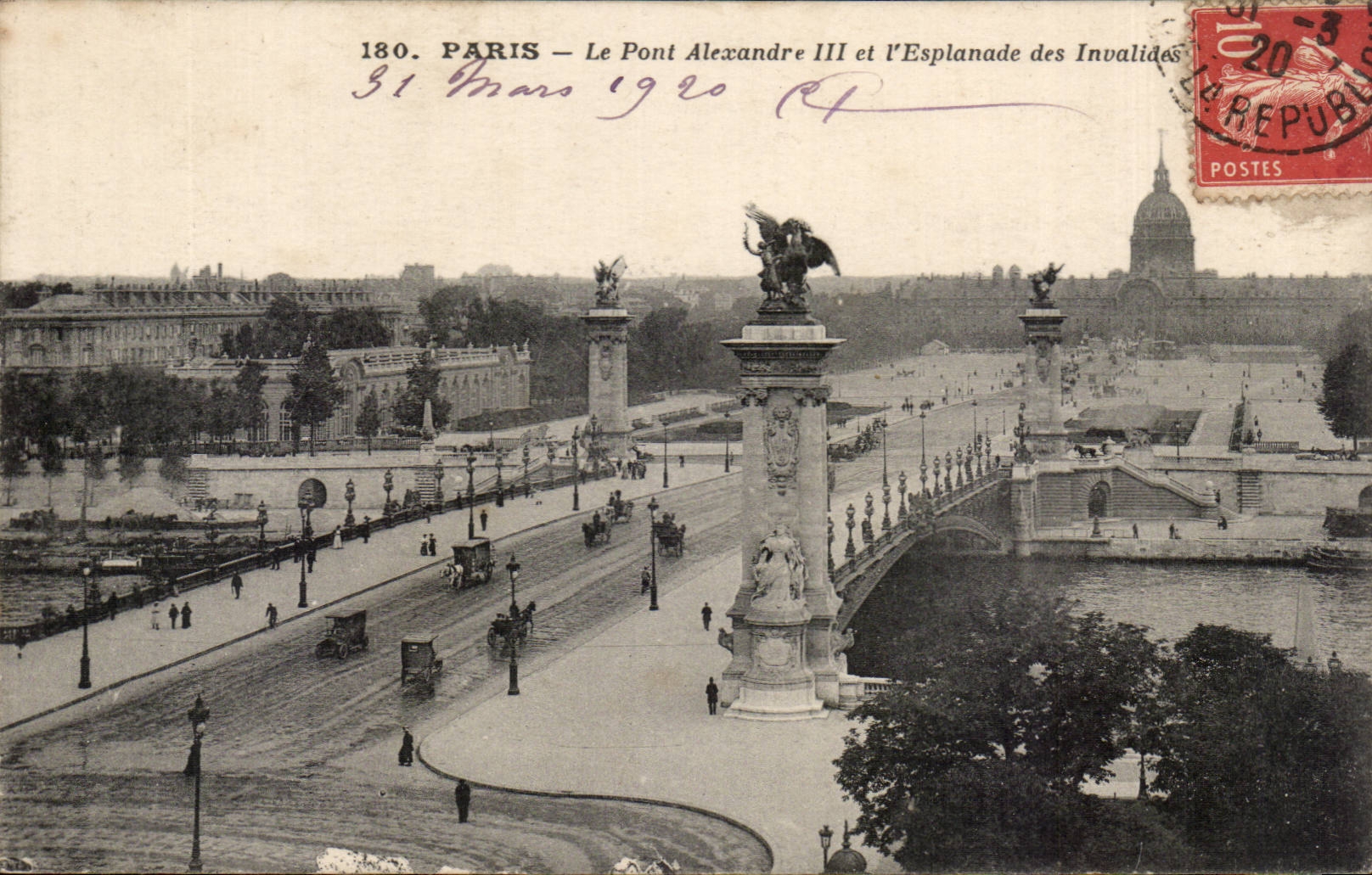 CPA Paris bridge Alexandre III and the esplanade of Invalides
