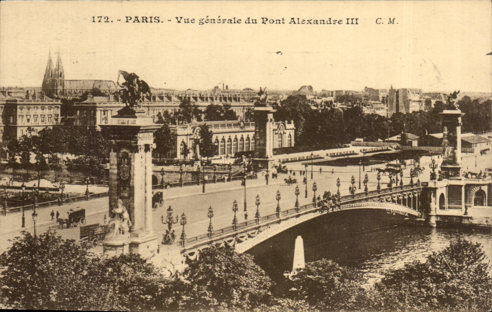 CPA Paris bridge Alexandre III View