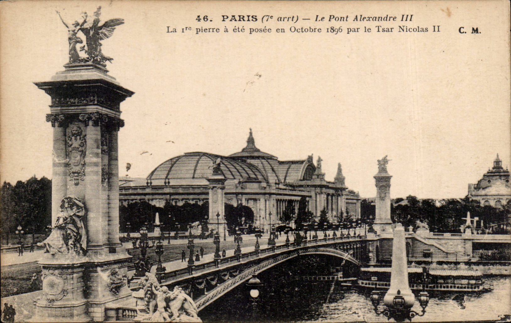 CPA Paris bridge Alexandre III