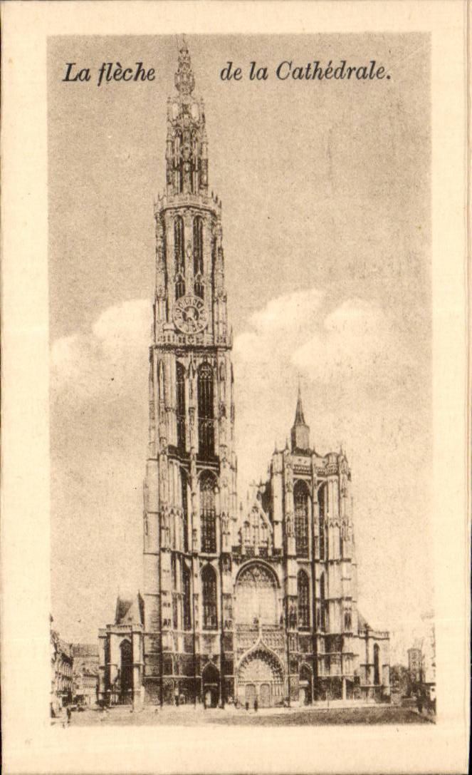 Belgie Belgien Antwerpen CPA der Pfeil der Kathedrale