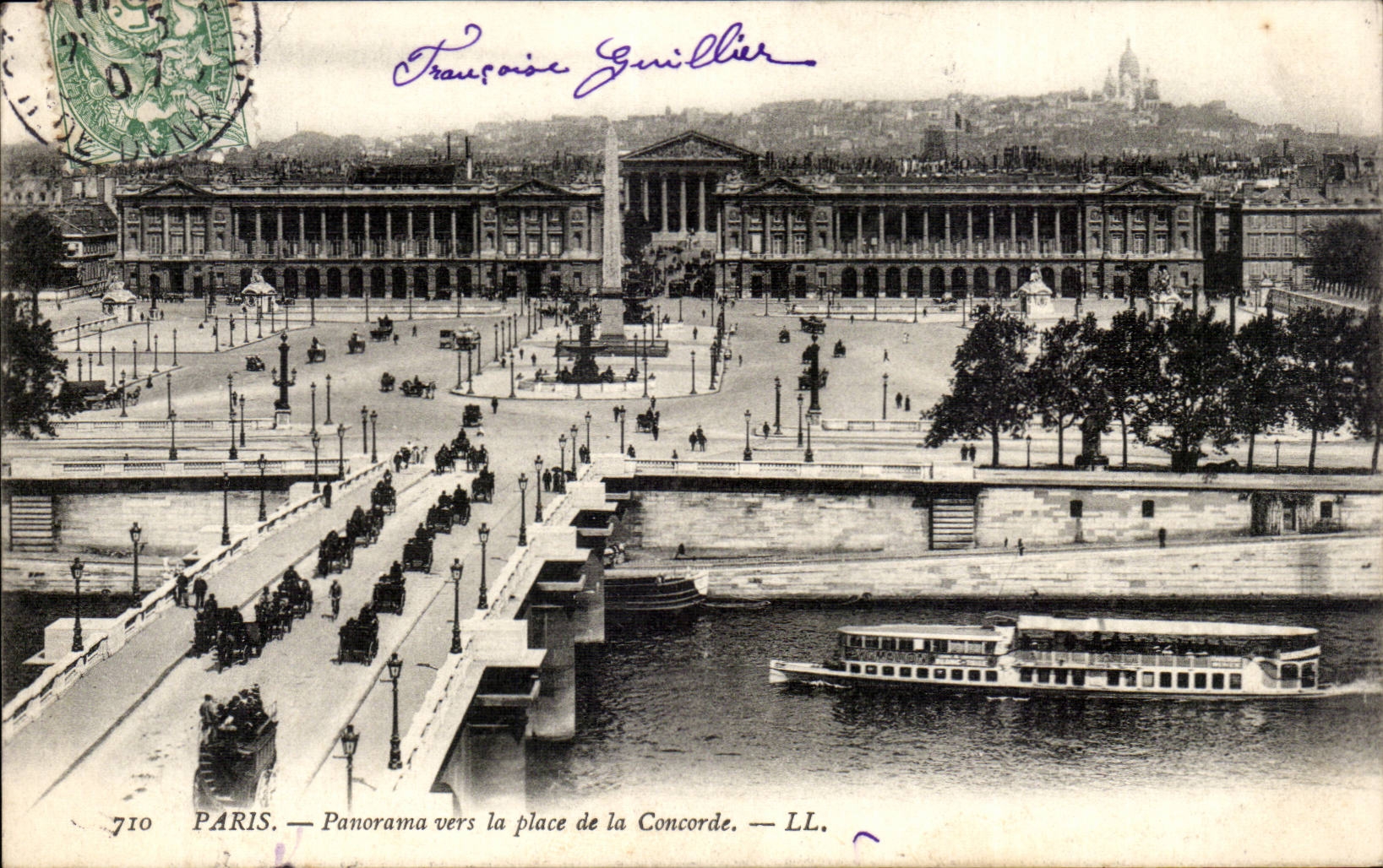 Paris CPA Panorama towards the place of the harmony