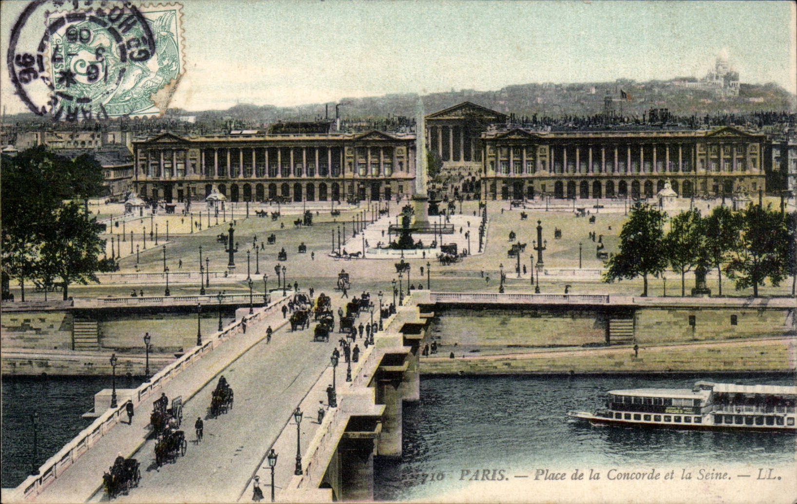 Paris CPA Panorama towards the place of the harmony