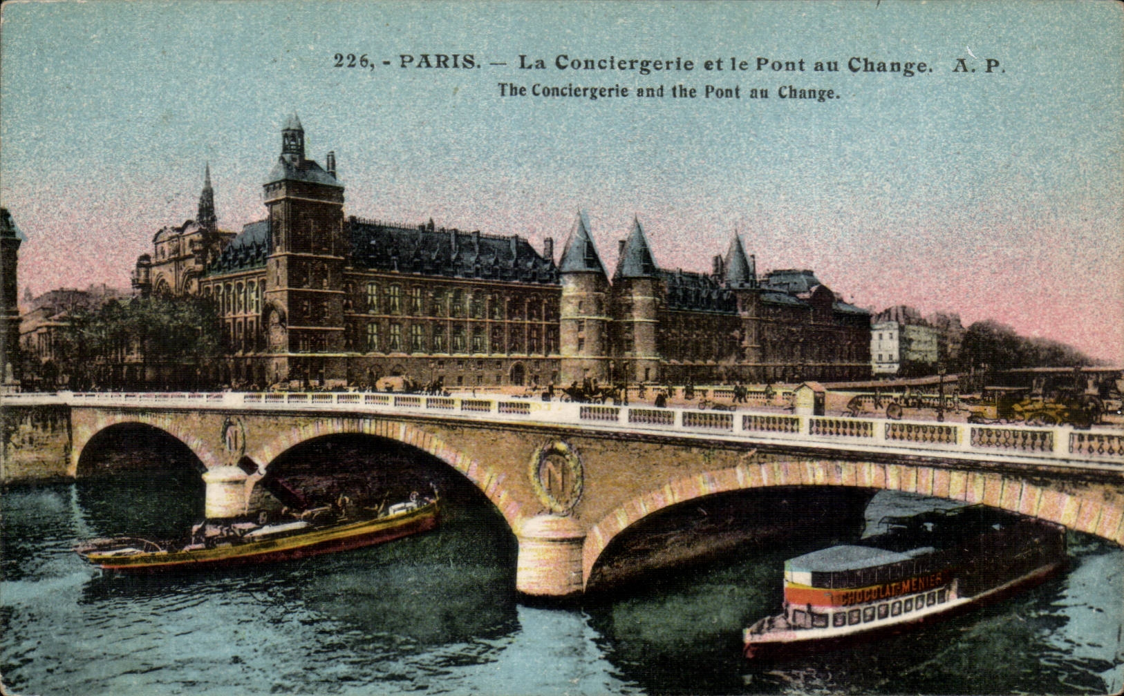 Paris CPA La conciergerie et le pont au change