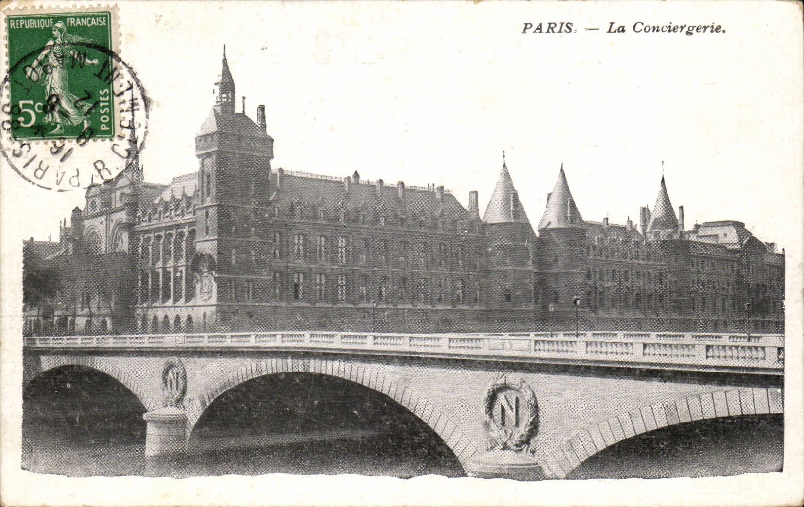Paris CPA La conciergerie et le pont au change