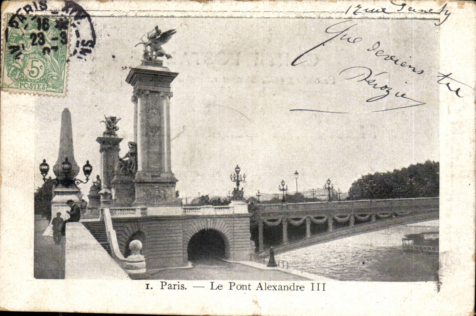 Paris CPA the bridge Alexandre III