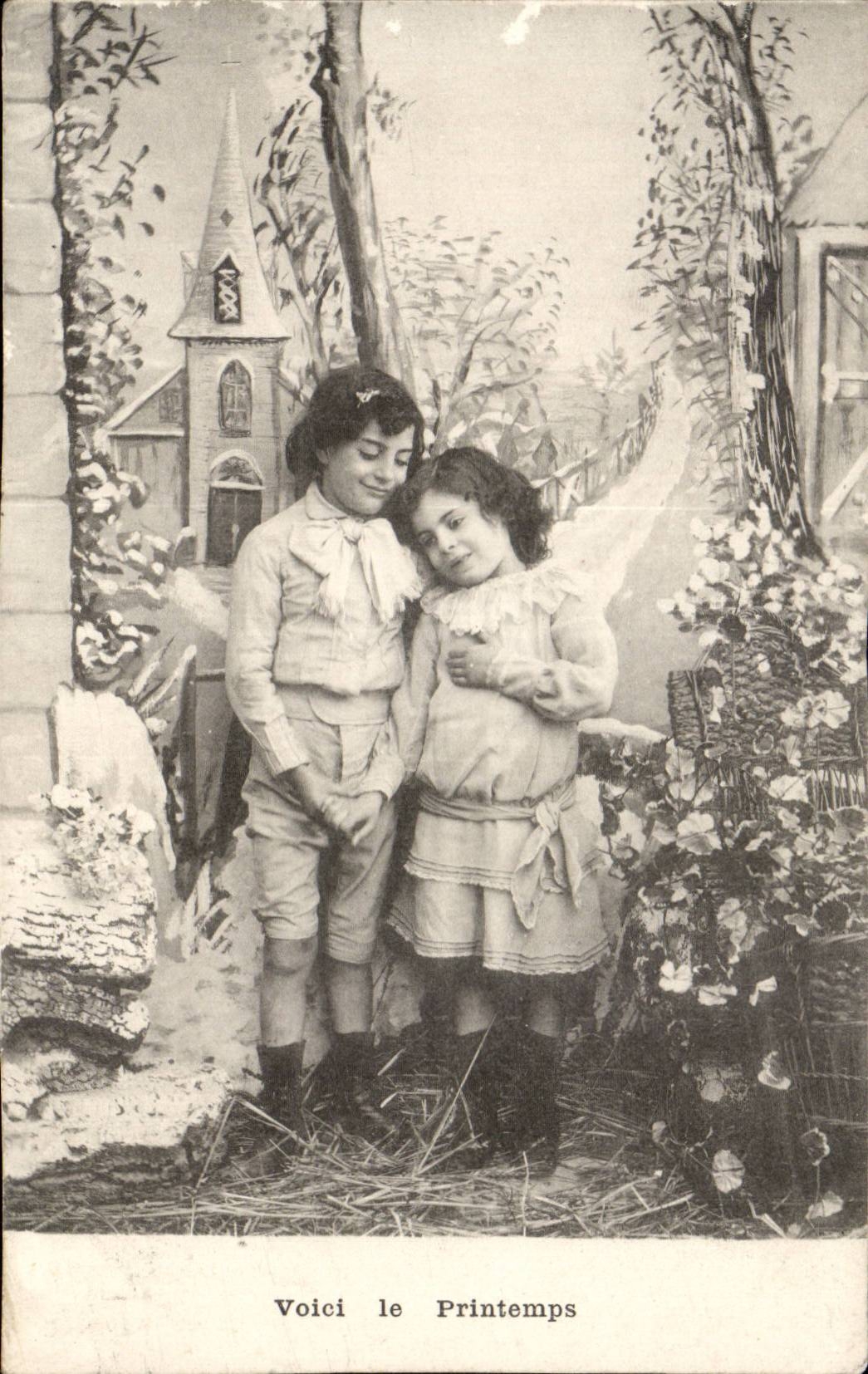 CPA Fantasy Children Here spring Angel Angel