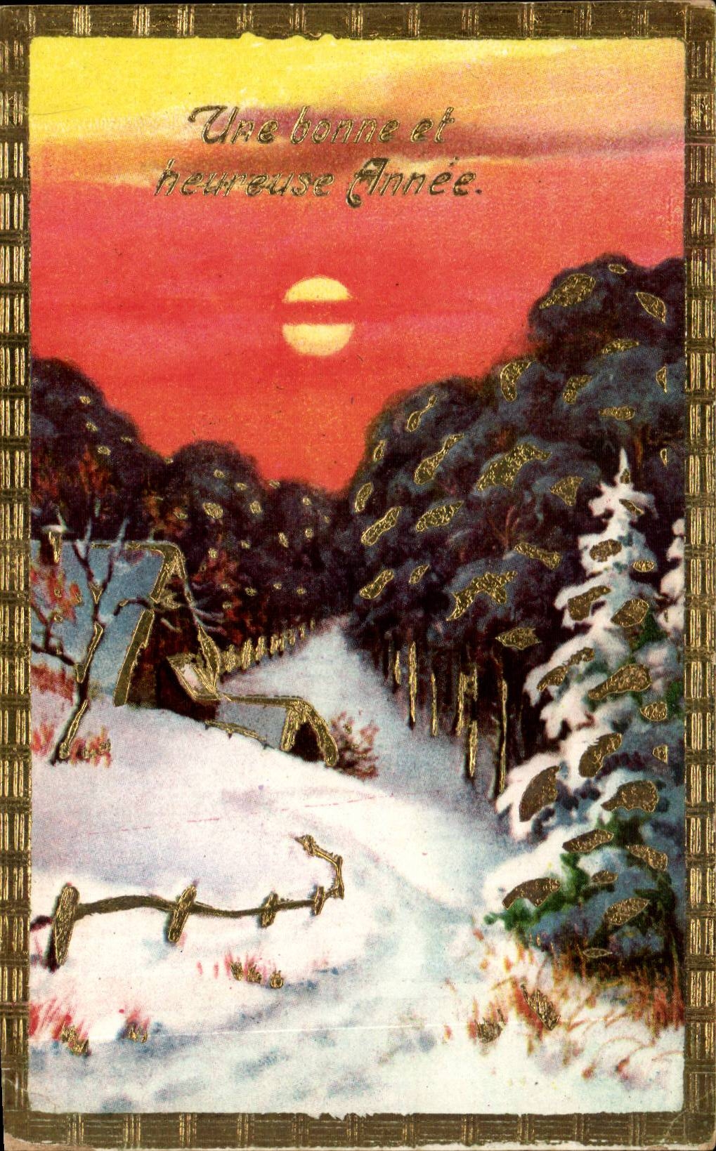 CPA Fantasy Good Flowers and happy year