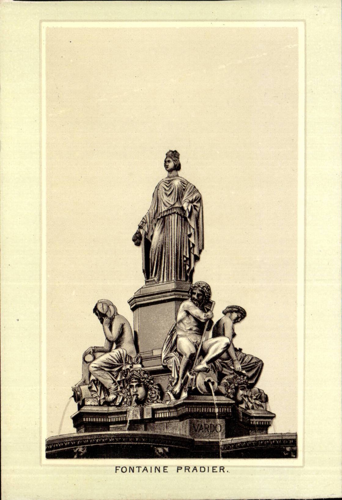 Brunnen Nimes-CPA Pradier