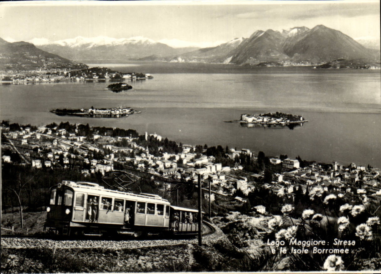 MODERNE KARTE Italien Italien Lago Maggiore Stresa E isoliert sie Borromee