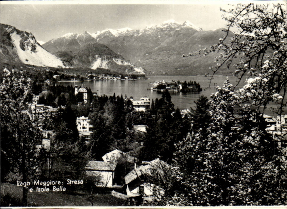 MODERNE KARTE Italien Italien Lago Maggiore Stresa E isolierte Bella
