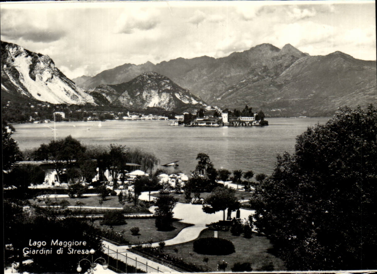MODERNE KARTE Italien Italien Lago Maggiore Giardini di Stresa