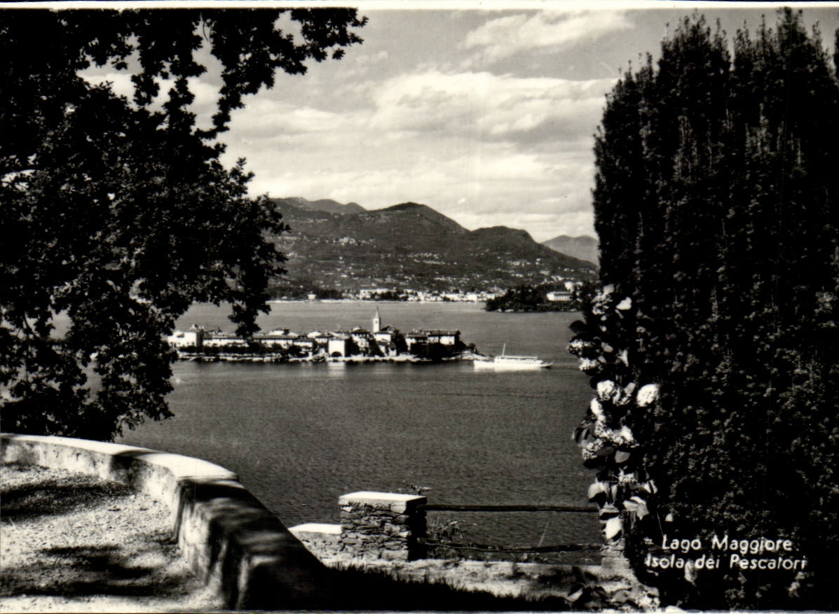 MODERNE KARTE Italien Italien Lago Maggiore isolierte dei Pescatori