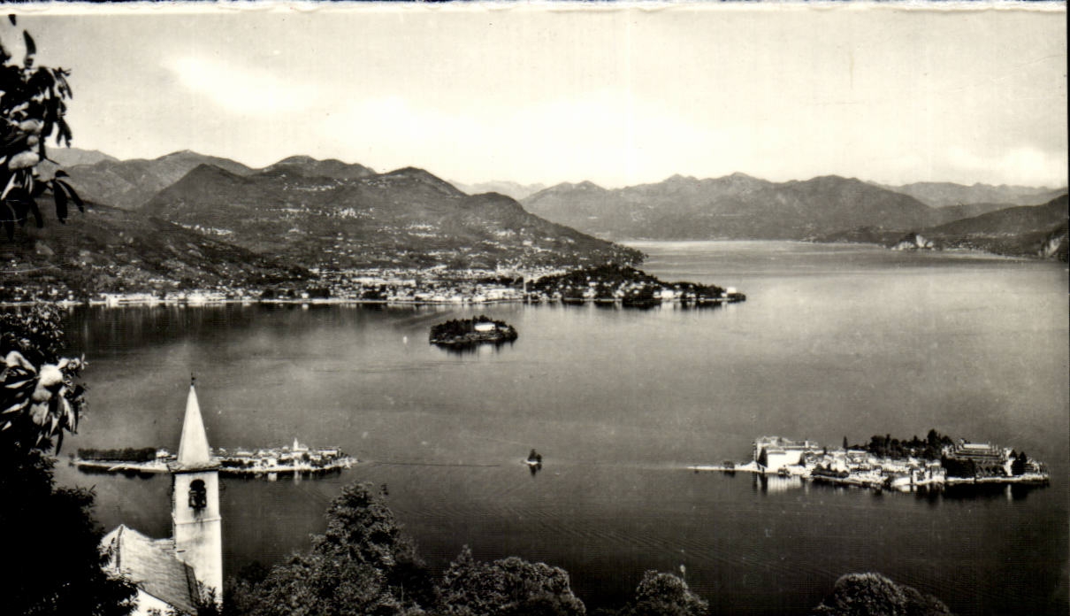 MODERNE KARTE Italien Italien Lago Maggiore isoliert Borromee